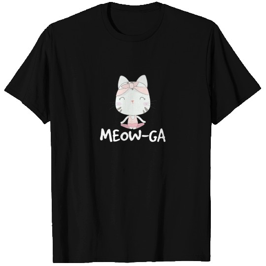 Meow Ga Funny Cat is doing Yoga Gift T Shirts