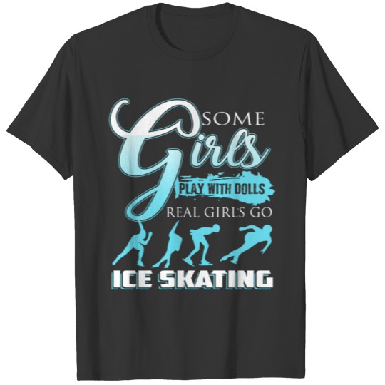Girls Ice skaters winter ski T-shirt
