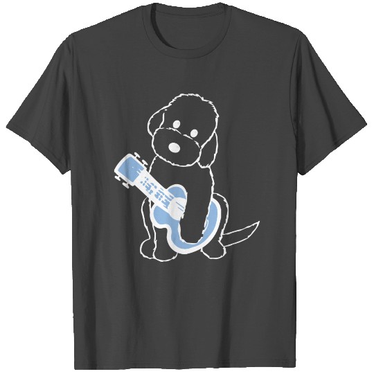 Funny Labradoodle - Playing Guitar - Humor T Shirts
