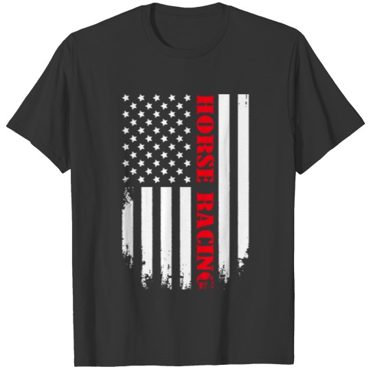 Patriotic Horse Racing Player - Flag T-shirt