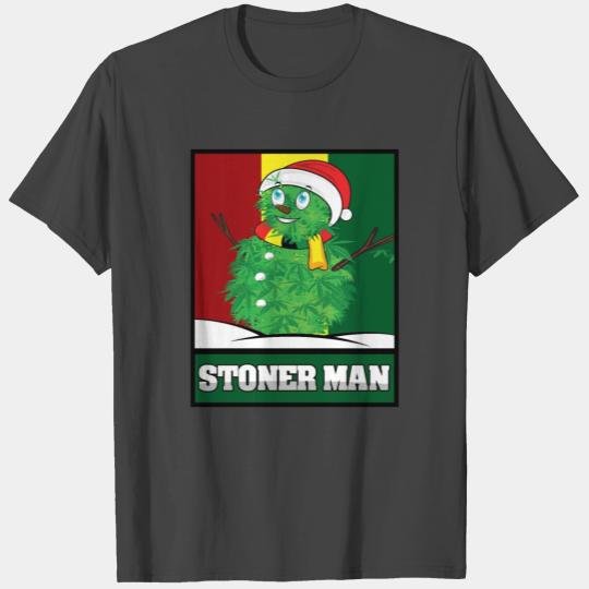 Santa Marijuana Weed Snowman Funny Christmas Gift T Shirts