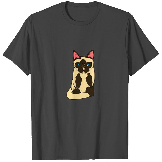 Naughty Cat Middle Finger Fuck Siamese Gift T Shirts