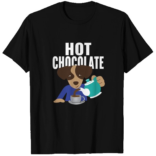 Dog pours himself hot chocolate T Shirts