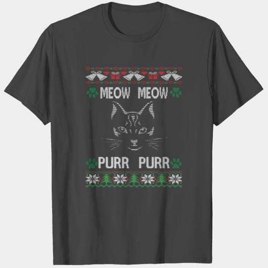 MEOW MEOW PURR PURR UGLY CHRISTMAS SWEATER T Shirts