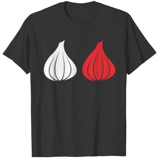 onion and garlic T Shirts