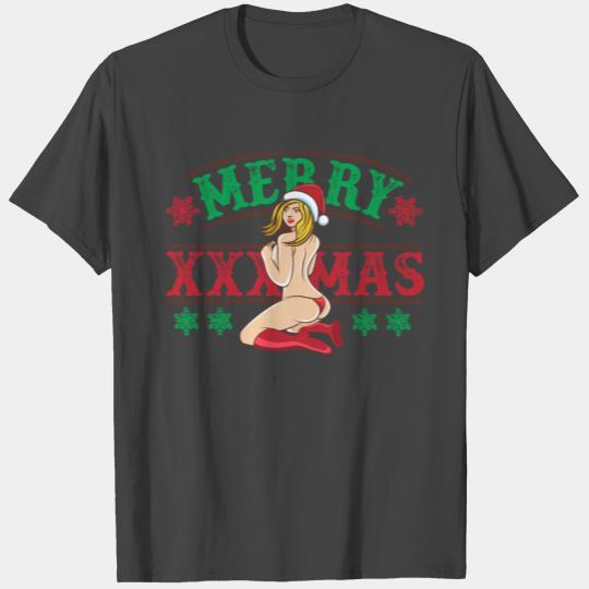 Merry Xmas Saying Christmas Sexy Girl Mrs. Claus T Shirts