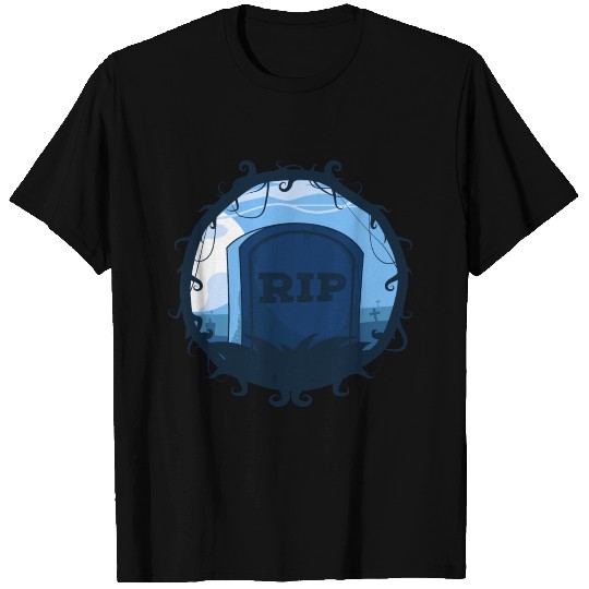 RIP Halloween Cemetery Gravestone Mist T Shirts
