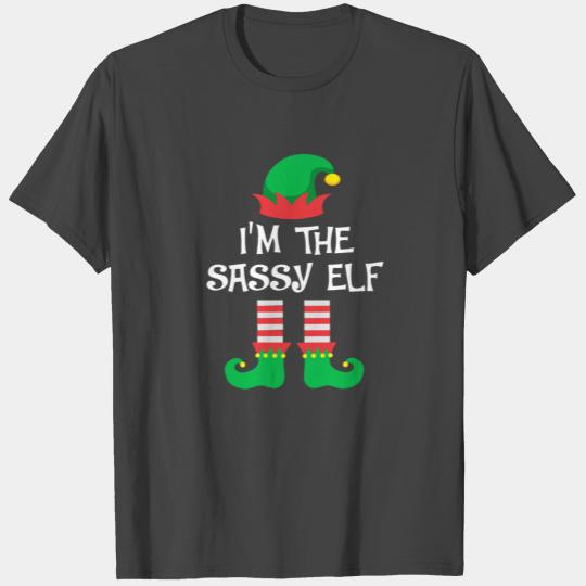 I m The Sassy Elf Matching Family Group Christmas T Shirts