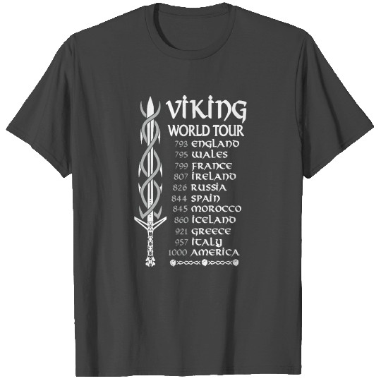 viking world tour englano wales fradce irelano ire T Shirts