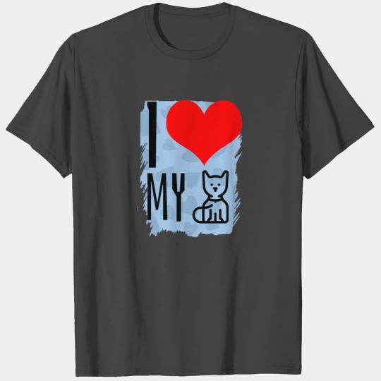 I love my dog - heart doggie animal love owner cut T Shirts