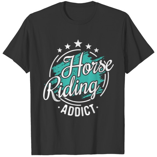 Cool Cute Horsehoe Riding Image Retro Shirt Gift T-shirt