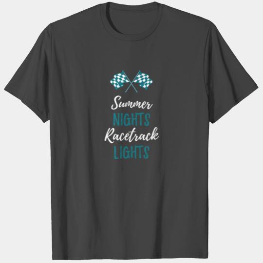 Summer Nights Racetrack Lights Race Sportscar T Shirts