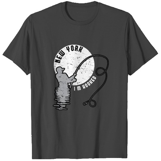 NY New York Fishing design Gift for Fishermen and T Shirts