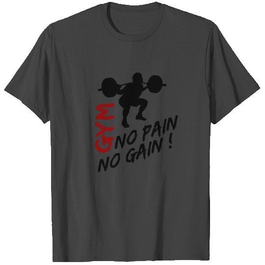 GYM No Pain No Gain Workout Sport T Shirts