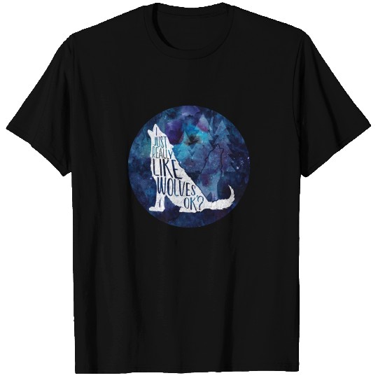 Galaxy Wolf Funny Wolf Gift I Just Really Like T Shirts