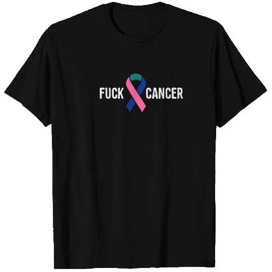 Offensive Fuck Cancer Male Thyroid Cancer T Shirts