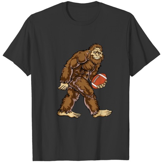 Bigfoot Hunter Football Player Funny Design Kids T-shirt