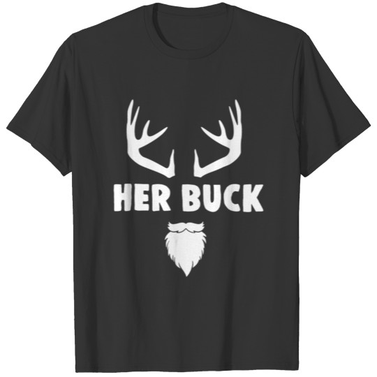 Her Buck T Shirts Matching Christmas PJs For Couples