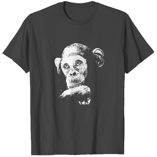 Chimp - Chimpanzee - The malancholy thinker T Shirts