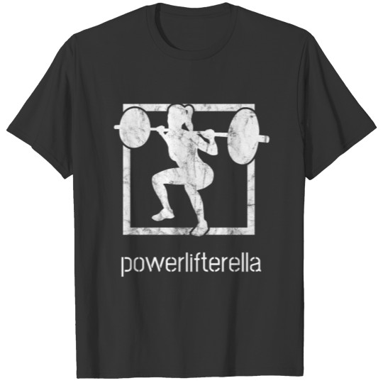 Powerlifting Women Girl Power Squat Vintage Gym T Shirts