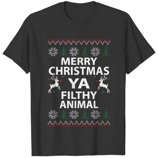 Merry Christmas Ya Fil Thy Animal Ugly Sweater T Shirts