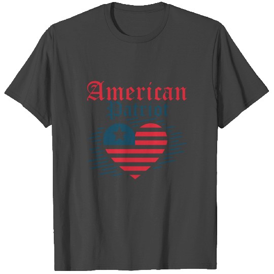 American Patriot Freedom Liberty Heart Memorial T Shirts