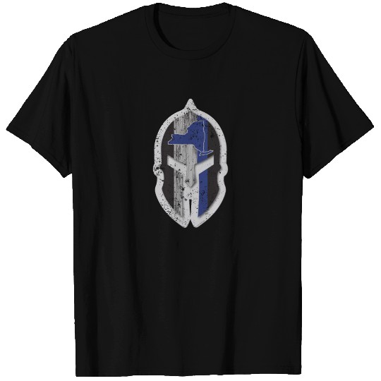 New York State Police Thin Blue Line Spartan T Shirts