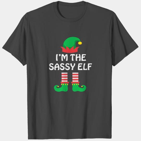 I m The Sassy Elf Matching Family Group Christmas T Shirts