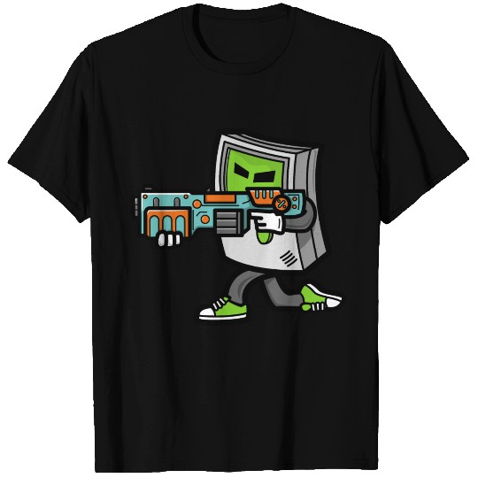 Gameboy with Shotgun Gamer Gift Idea T Shirts