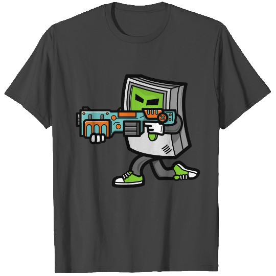 Gameboy with Shotgun Gamer Gift Idea T Shirts