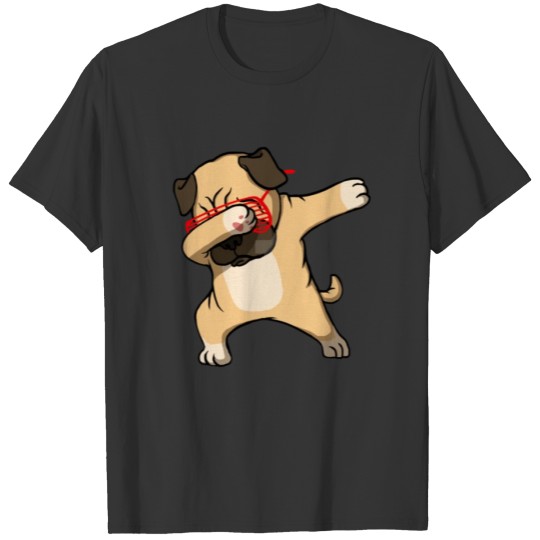 Dabbing Pug Shirt Cute Funny Dog Dab T Shirt T-shirt