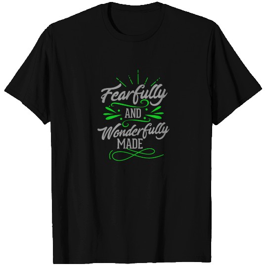 Fearfully and Wonderfully Made Dark, Christian T Shirts