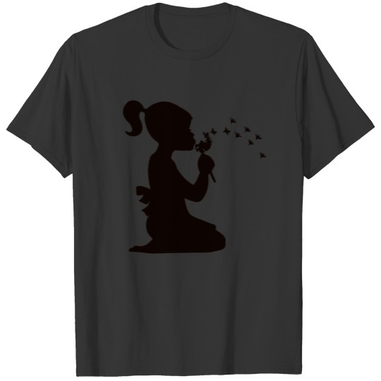 Black flower woman T-shirt