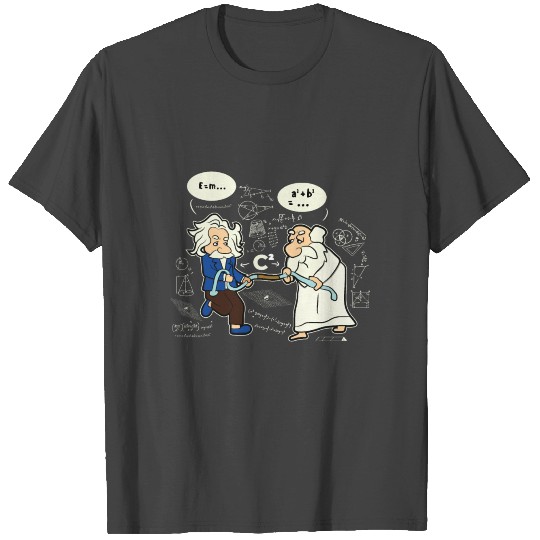 Funny Albert Einstein Pythagoras c² physics math T Shirts