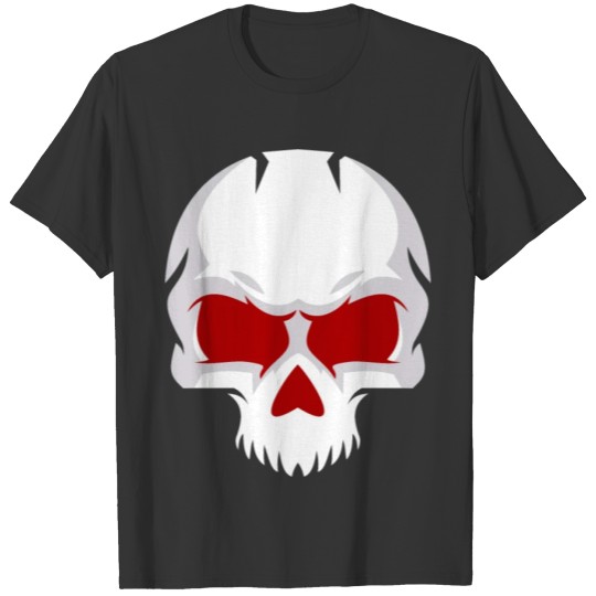 white skull with red eye T-shirt