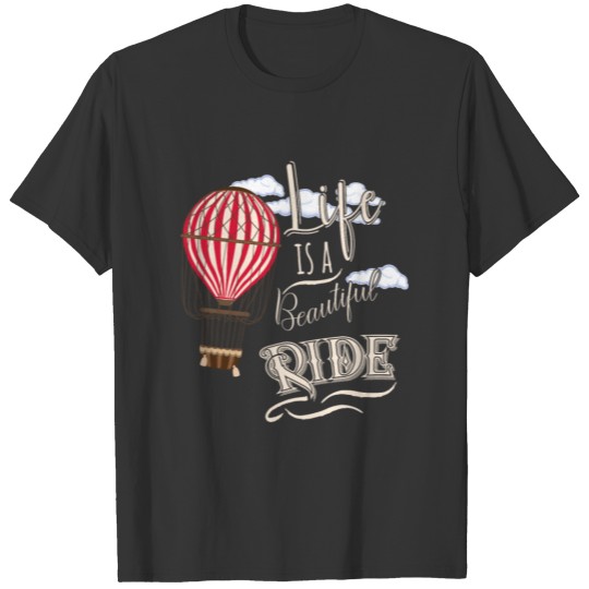 Retro Balloonist Hot Air Balloon Optimism Optimist T-shirt