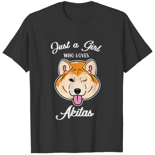 American Akita Dog Cute Girl Women Gift & Present T-shirt