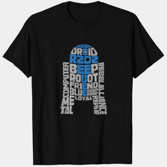 R2D2 Typography T Shirts