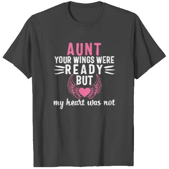 Aunt T Shirts Gift Women Niece Nephew Wings heart