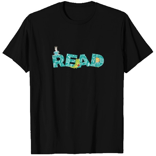 Read Patterned Book Letters Readers Birthday T Shirts