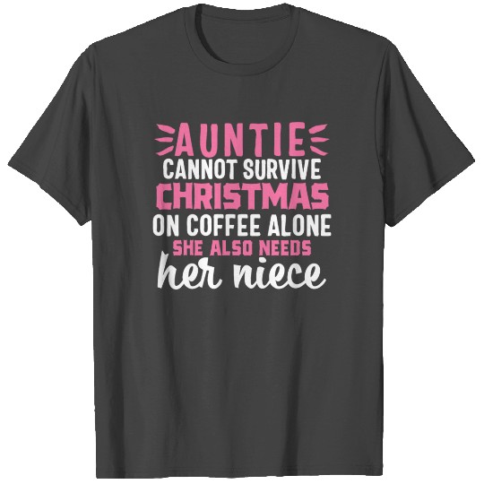 Aunt Coffee Gift Women Niece Nephew Crazy Shark T Shirts
