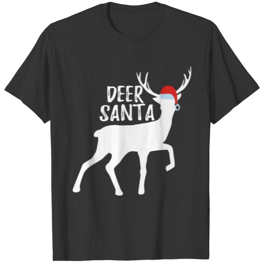 Deer Santa Xmas Christmas Holidays T Shirts