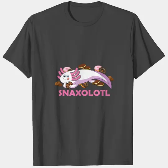 Hungry Snaxolotl - Axolotl Salamander T Shirts