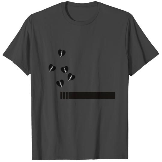 Cigarette with broken hearts T Shirts