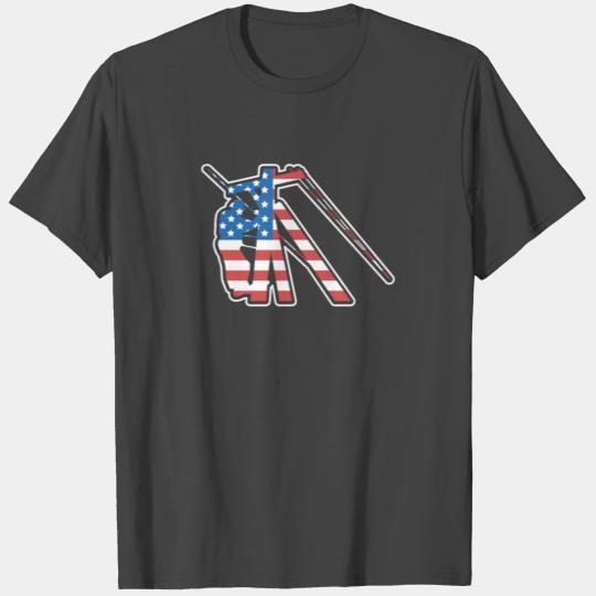 Lineman Flag Linebacker Electrician Technician T Shirts