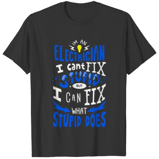 Electrician T Shirt & Apparel Gift Idea Light Bulb T-shirt
