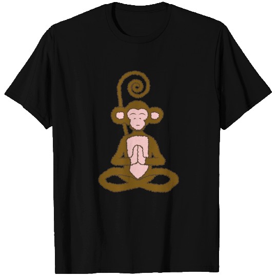 Monkey Meditating Meditation Animal Zen Buddhism T Shirts