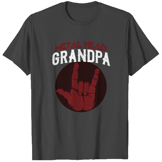 Metal head grandpa musician T Shirts