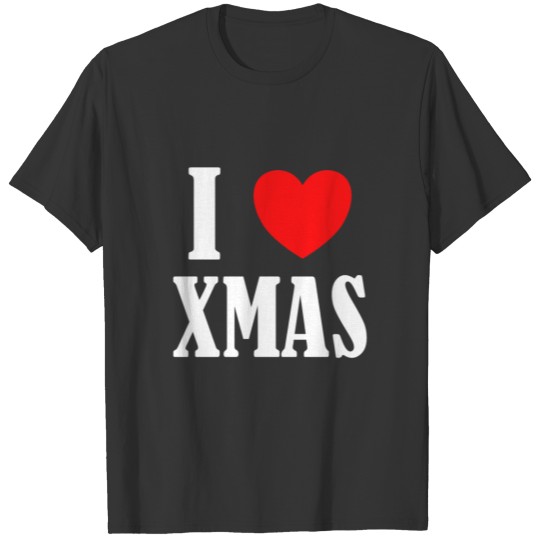 i Love heart Christmas passion gift Xmas gift elf T Shirts