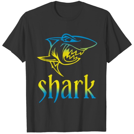 angry shark T-shirt